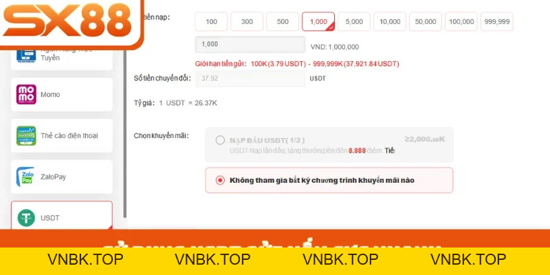 Nạp tiền SX88 - Chinh phục mọi giới hạn chỉ sau 3 phút