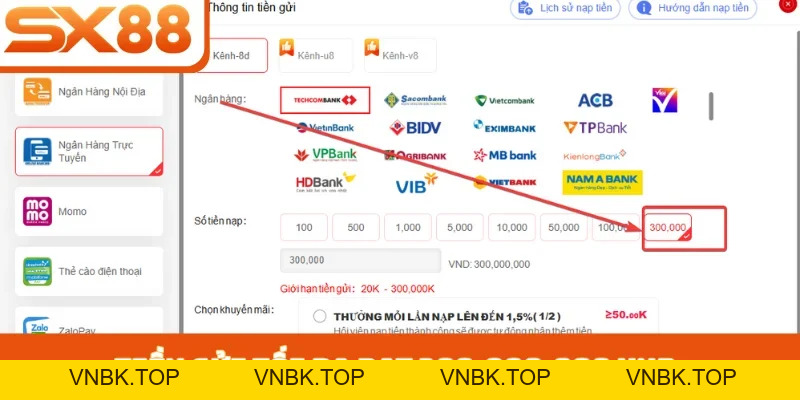 Nạp tiền SX88 - Chinh phục mọi giới hạn chỉ sau 3 phút